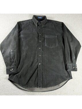 Pendleton Houndstooth Button Down Shirt Beige Black Men’s Size Large